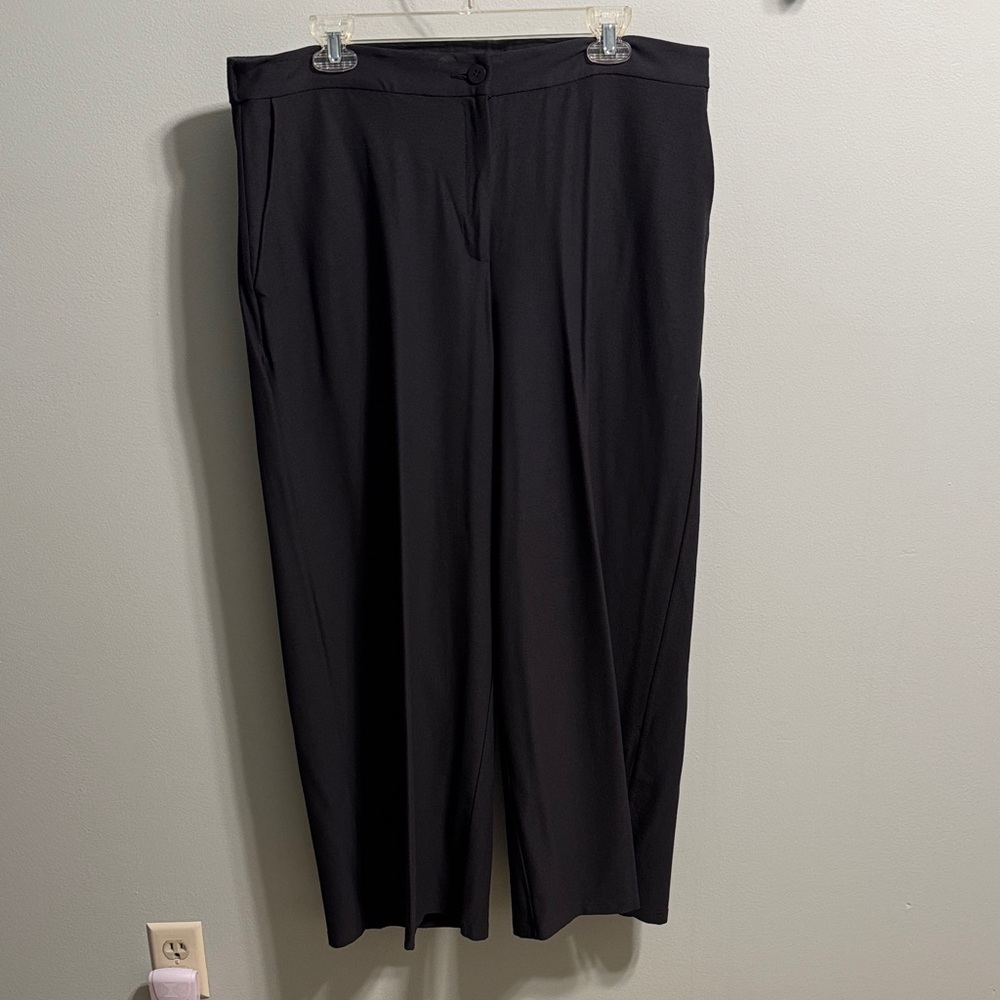 Eileen Fisher Elegant Gray Trousers Size 14